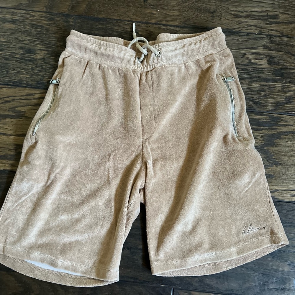 Nimes cream/khaki towel shorts men